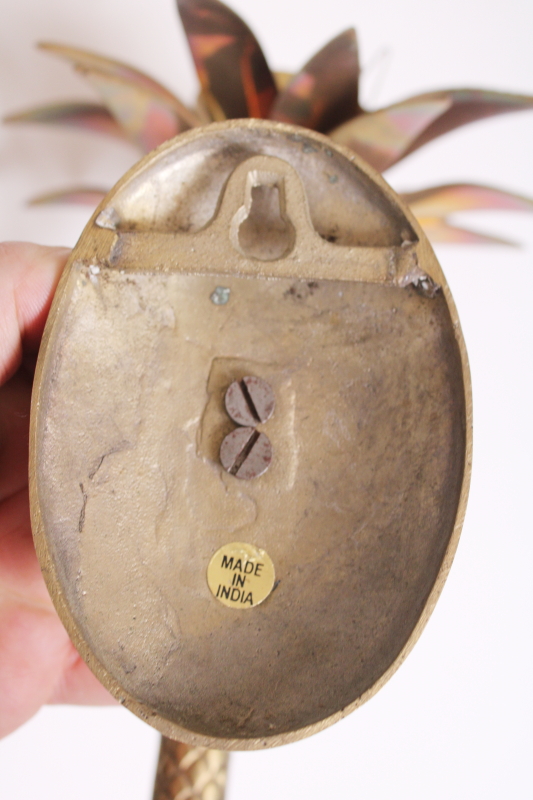 photo of pair of huge brass palms wall candle sconces 80s vintage art deco Miami style!  #8